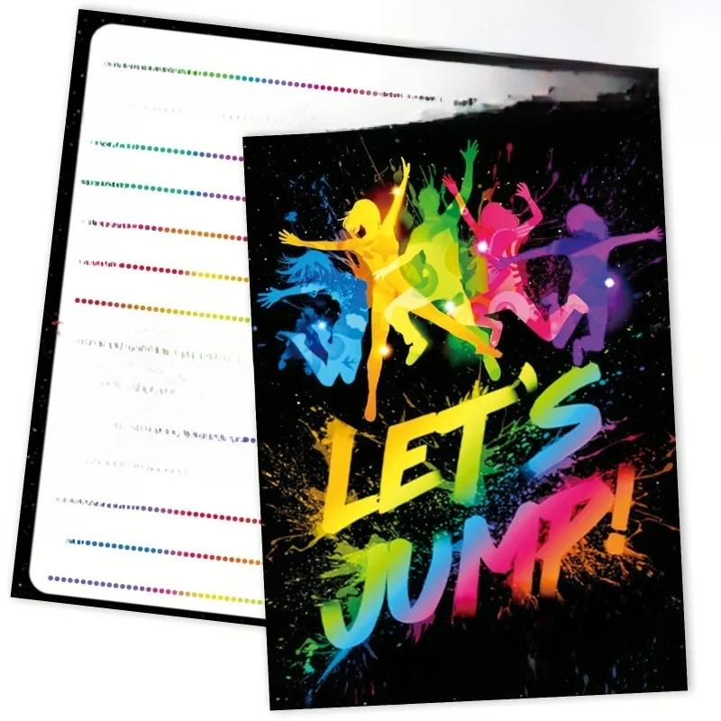 Carte d'invitation de fête de saut, 12 pièces, thème d'anniversaire pour enfants, fête de saut, la carte est un trampoline, invation d'anniversaire