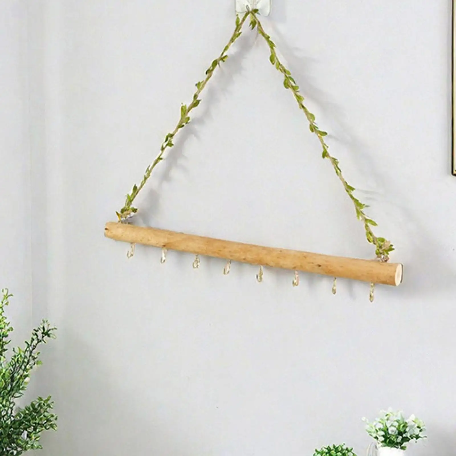 Hölzerner Haken zur Wandmontage, Treibholzhaken mit Haken, Ast-Aufhänger, Rack für kleine Gegenstände, Schlüssel