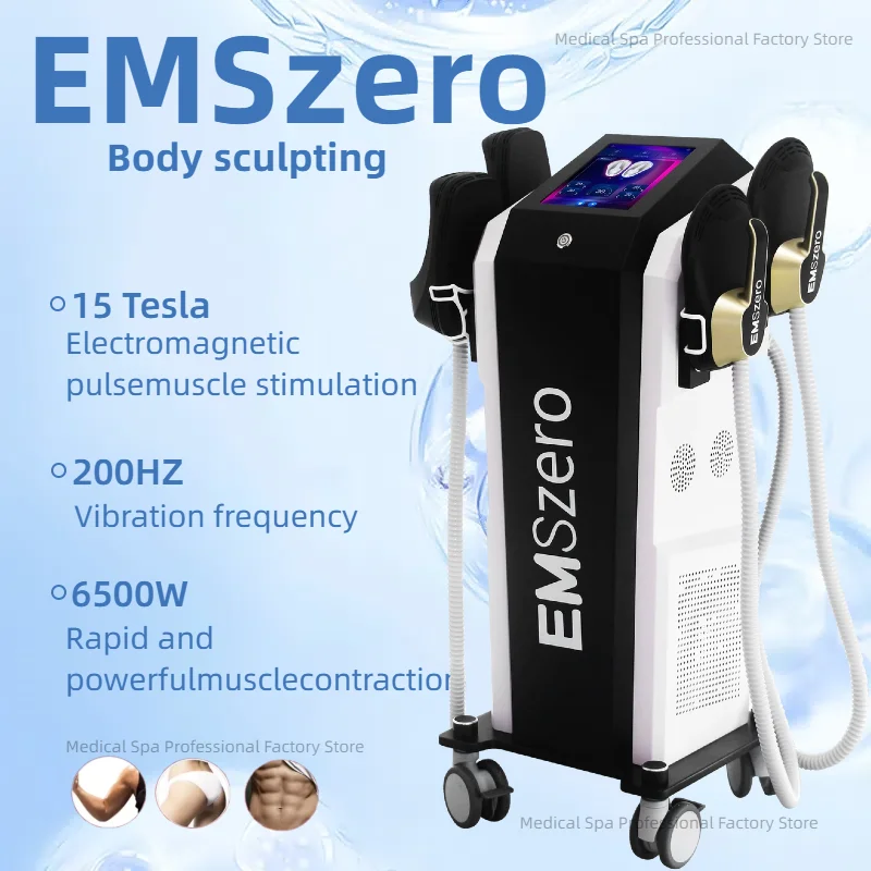 EMSZERO Machines NEO HI-EMT RF EMS Electromagnetic Muscle Stimulator 2025 Professional Nova Sculpt 6500w 5 Handle Pelvic Cushion