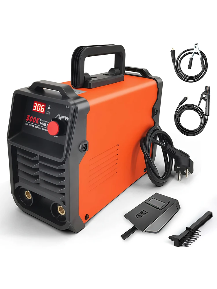 300A Tragbares LCD Digital Inverter-Lichtbogenschweißgerät, 220V IGBT MMA-Schweißmaschine mit Hot Start & Anti-Stick, für Schiffsstahl-Schweißen, Komplettset mit Elektrodenhalter