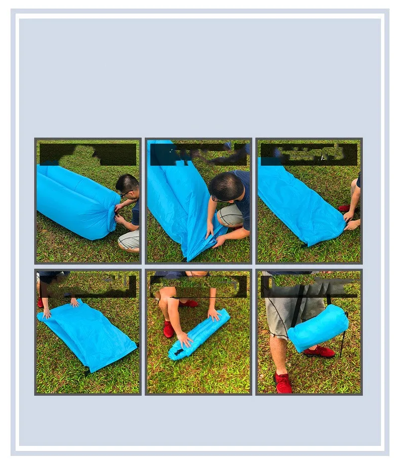 Sofá inflable perezoso portátil para exteriores, cama de aire para Parque de pastizales, playa de agua, juguetes, silla inflable, sofá de aire