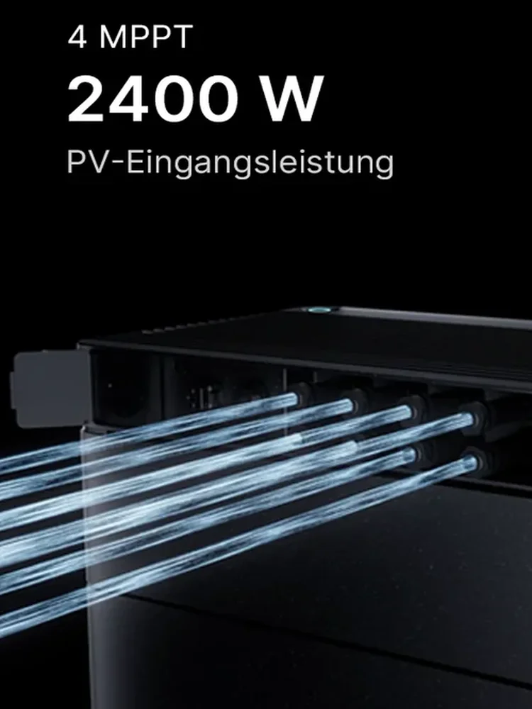 MARSTEK Venus A Solarspeicher 2120Wh, 2,12kWh bis 12,72kWh Erweiterbar, 4MPPT Solareingänge bis zu 2,4kW, Plug & Play Speicherlösung für Balkonkraftwerk & PV-Anlage, Ohne Smart Meter