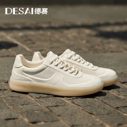 Desai Men's Shoes, Cool and Breathable in summer, Genuine Leather, German Training Shoes,Versatile Casual Shoes