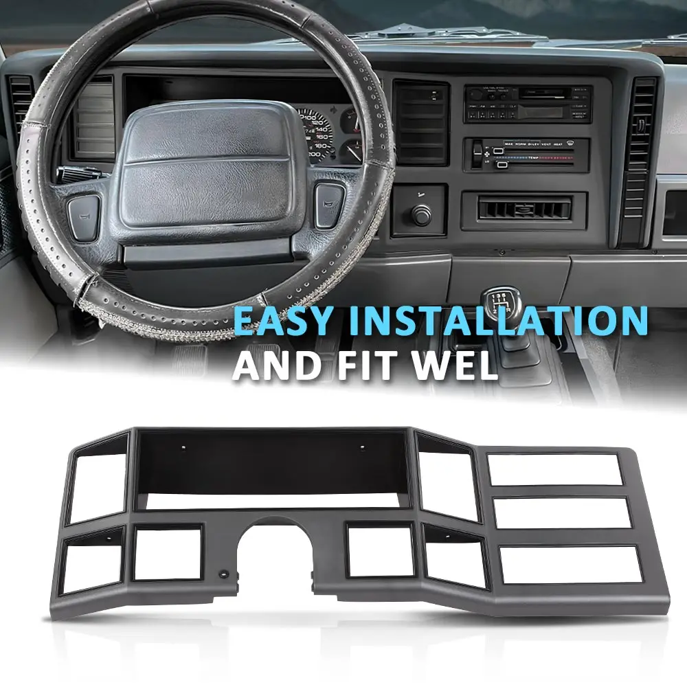 

Передняя панель автомобиля Crossdesign, накладка на радиоприемник, подходит для Jeep Cherokee Xj 1984-1996, серая пластиковая накладка на приборную панель Durab