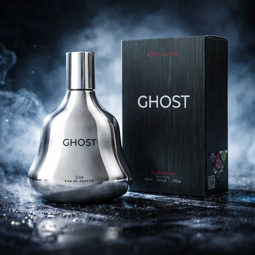 Parfum pour homme Reyes Queens Ghost Eau De Parfum 50ml, notes boisées fraîches, parfum intense et élégant, senteur mystérieuse