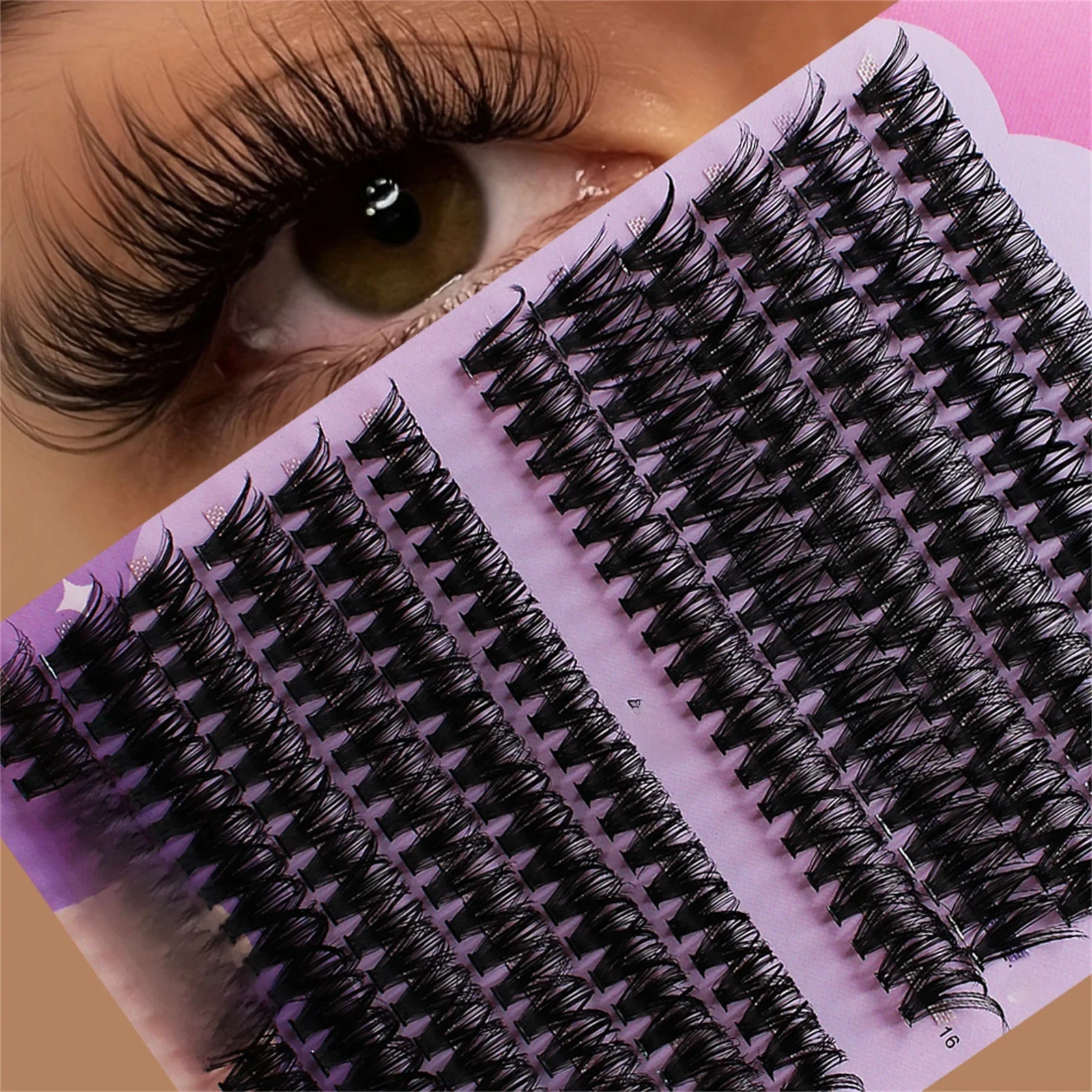 30/40D 12-16mm Mix D Curl Cluster Lashes Indywidualne rzęsy Przedłużanie rzęs Cluster Lashes Miękkie naturalne sztuczne rzęsy — zdjęcie 2