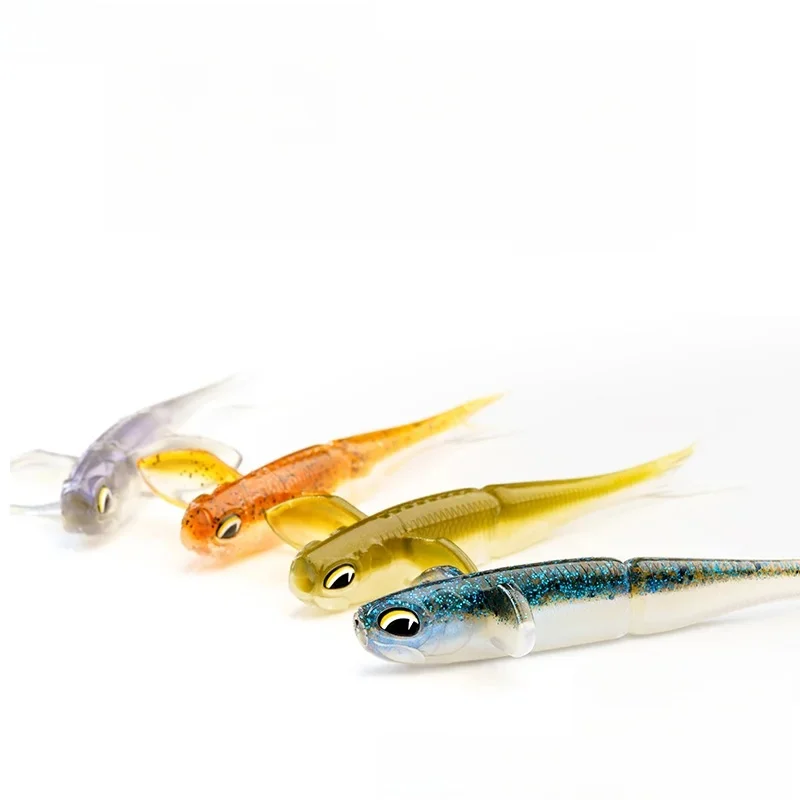 RAVENCRAFT Drunk Shad Langsam sinkender weicher Shakier 2,7/3,2/3,7 Zoll Mehrzweck-Wandlerkünstlicher weicher Angelköder