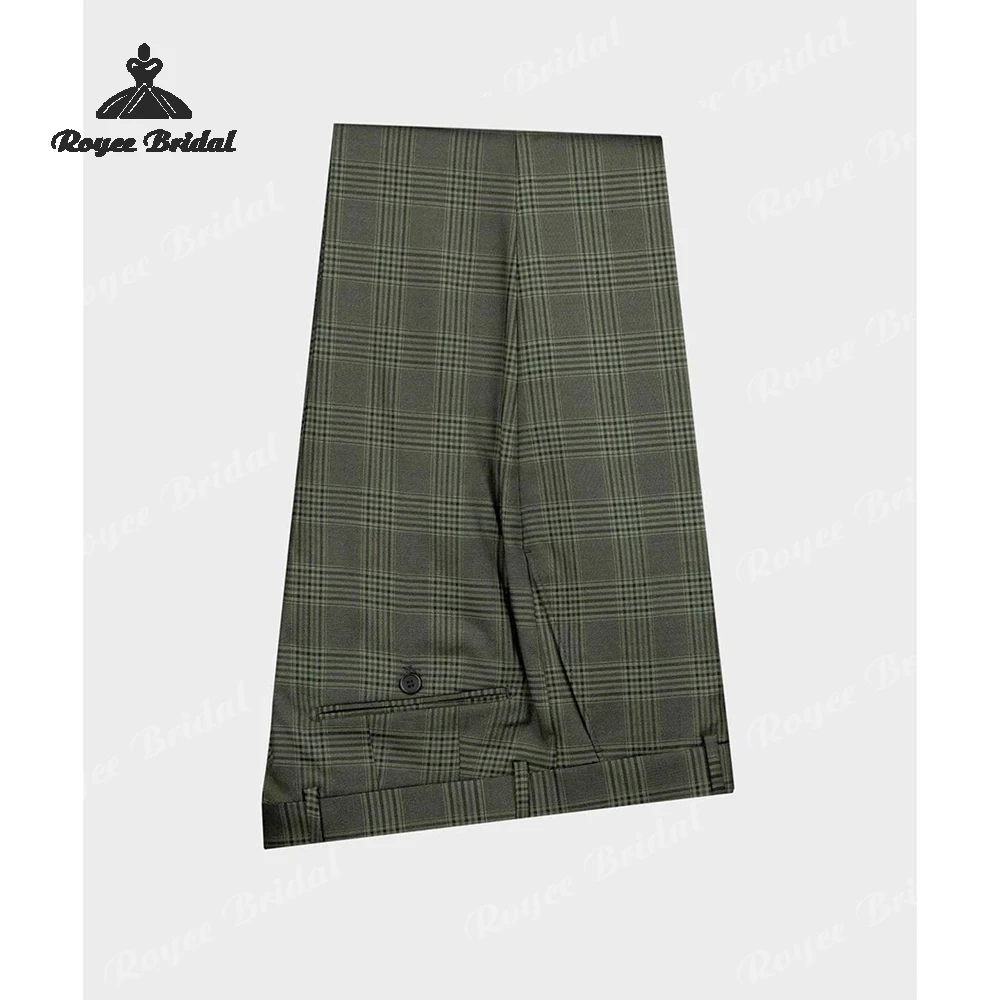 Męski garnitur w kratę, trzyczęściowy, jednorzędowy, na ślub, z klapami szpiczastymi, na wieczór, studniówkę, szyty na miarę, trajes para hombre