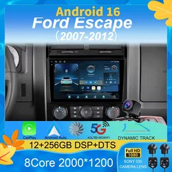 For Ford Escape 2007 2008 2009 2010 2011 2012 Android 16 Auto Multimedia Car Player Radio Navigation GPS Stereo No 2din Carplay