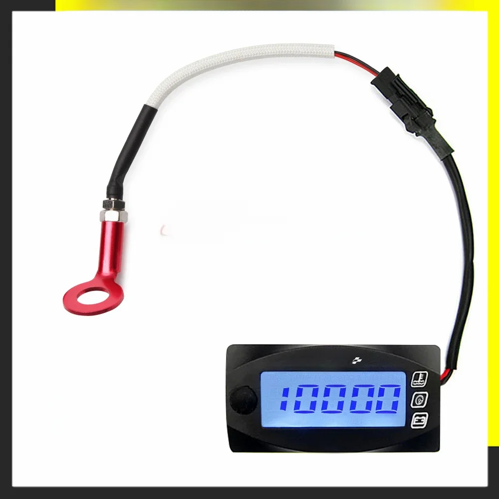 Motorfietsen cilinderkop temperatuur Voltmeter Tijd RPM Toerenteller Mini 4-in-1 LED Digitale Display Quad meter - afbeelding 2