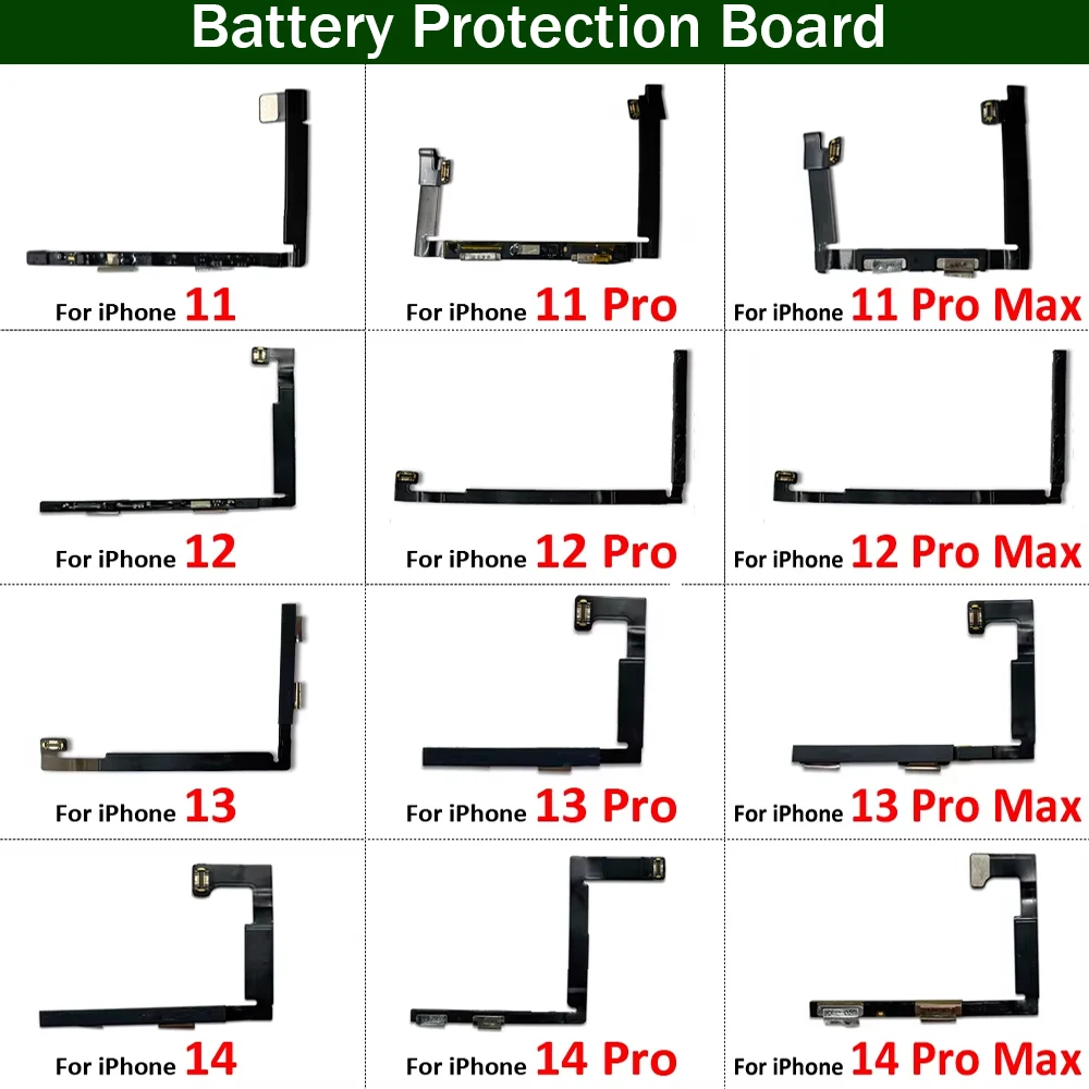 For iPhone X XS XR 11 12 13 14 Pro MAX Mini Battery Protection Board Phone Battery Protect Board Flex Cable