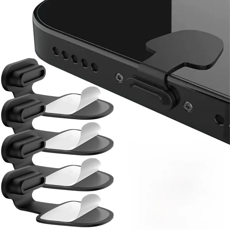 10-1 pces usb c anti perda poeira plugues tipo c porta de carregamento capa para iphone 15 pro max