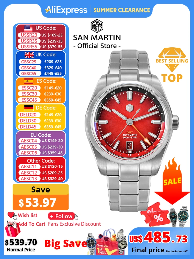 Luxury Watch From China - San martin novo 39mm esmalte jianzhan
