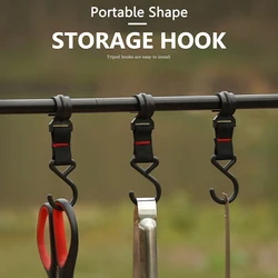 5/10pcs Outdoor Camping Moveable Hooks Detachable S-Shaped Hooks Hanging Storage Rack Multifunctional Outdoor Tools