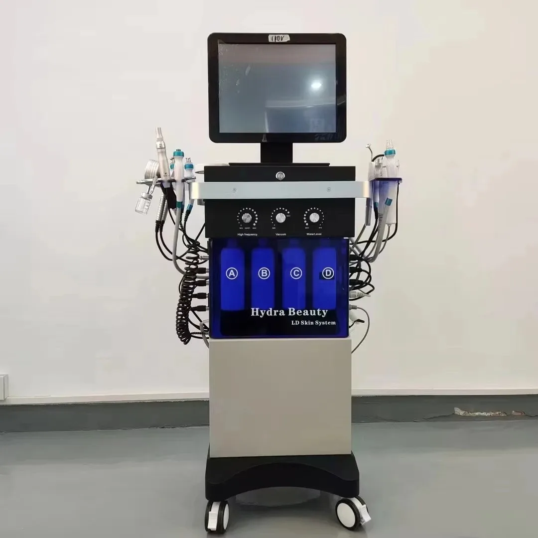 

Новейший 14-функциональный аппарат для кислородной оксигенации и пилинга кожи лица, подходящий для женского косметического ухода.