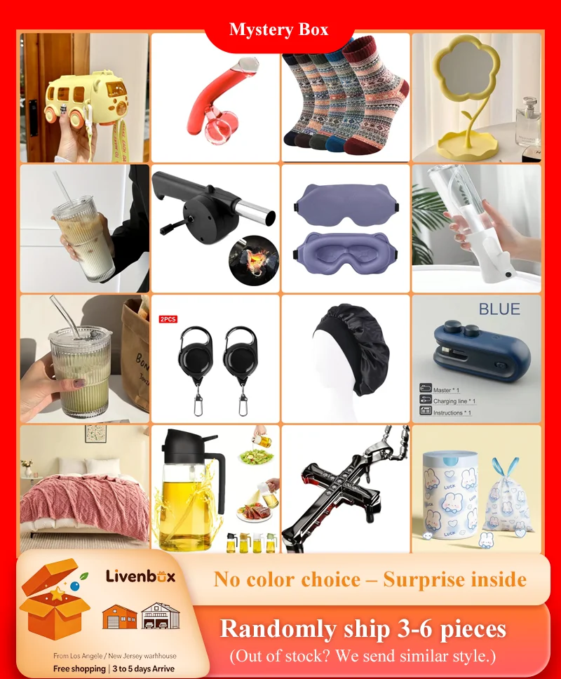 Cup Mystery Box, Surprise Assorted Items Including Toys Kitchen Supplies Storage Organizers Fashion Accessories, Unboxing Gift