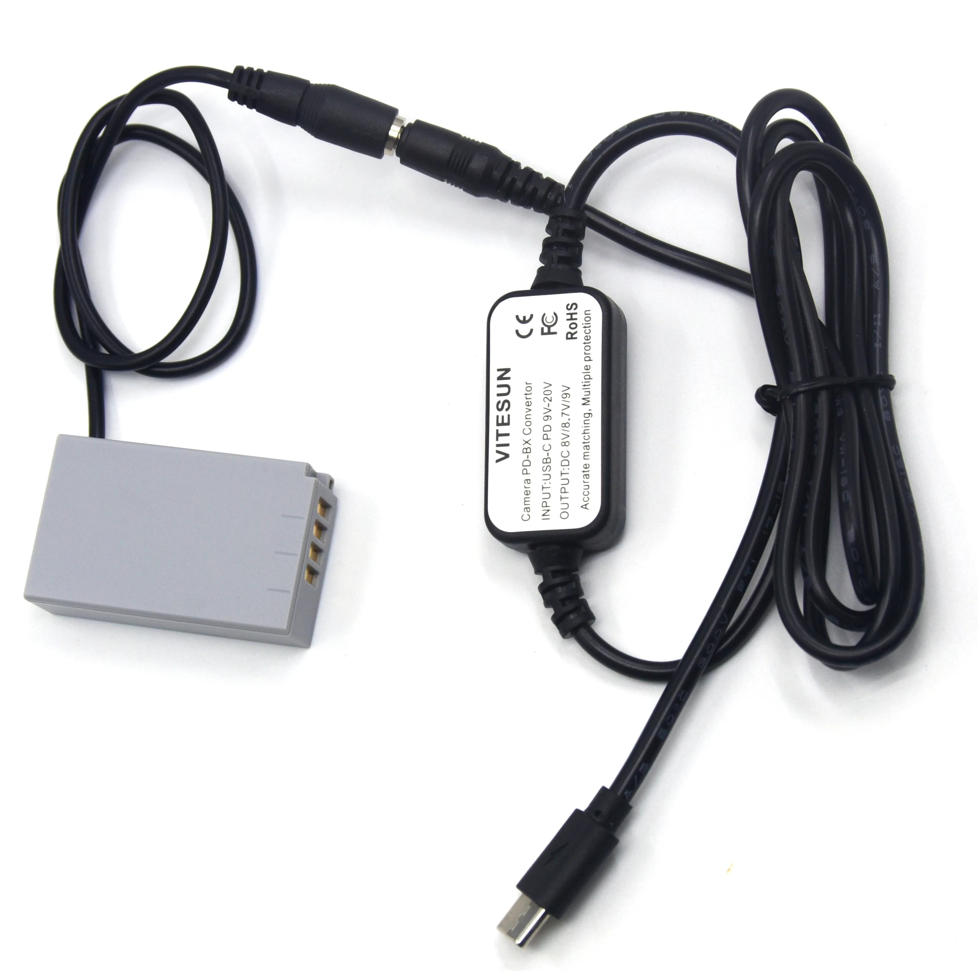 Vitesun-Cable adaptador de Banco de energía USB tipo C PD, batería ficticia EH5A + EP-5F EN-EL24 ENEL24 para cámara Nikon 1 J5 1J5