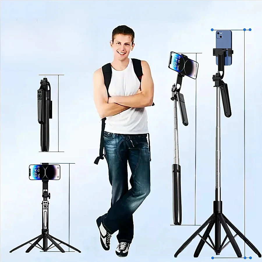 1800mm bezprzewodowy kijek do selfie Bluetooth statyw wysuwany monopod zdalna migawka do uchwytu na telefon iPhone Samsung Xiaomi — zdjęcie produktu 7