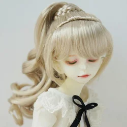 JD218 1/8 1/6 1/4 1/3 Pretty BJD Synthetic Mohair Wig Complex Braid Hair Size 5-6inch to 8-9inch OB11 YOSD MSD SD Accessories