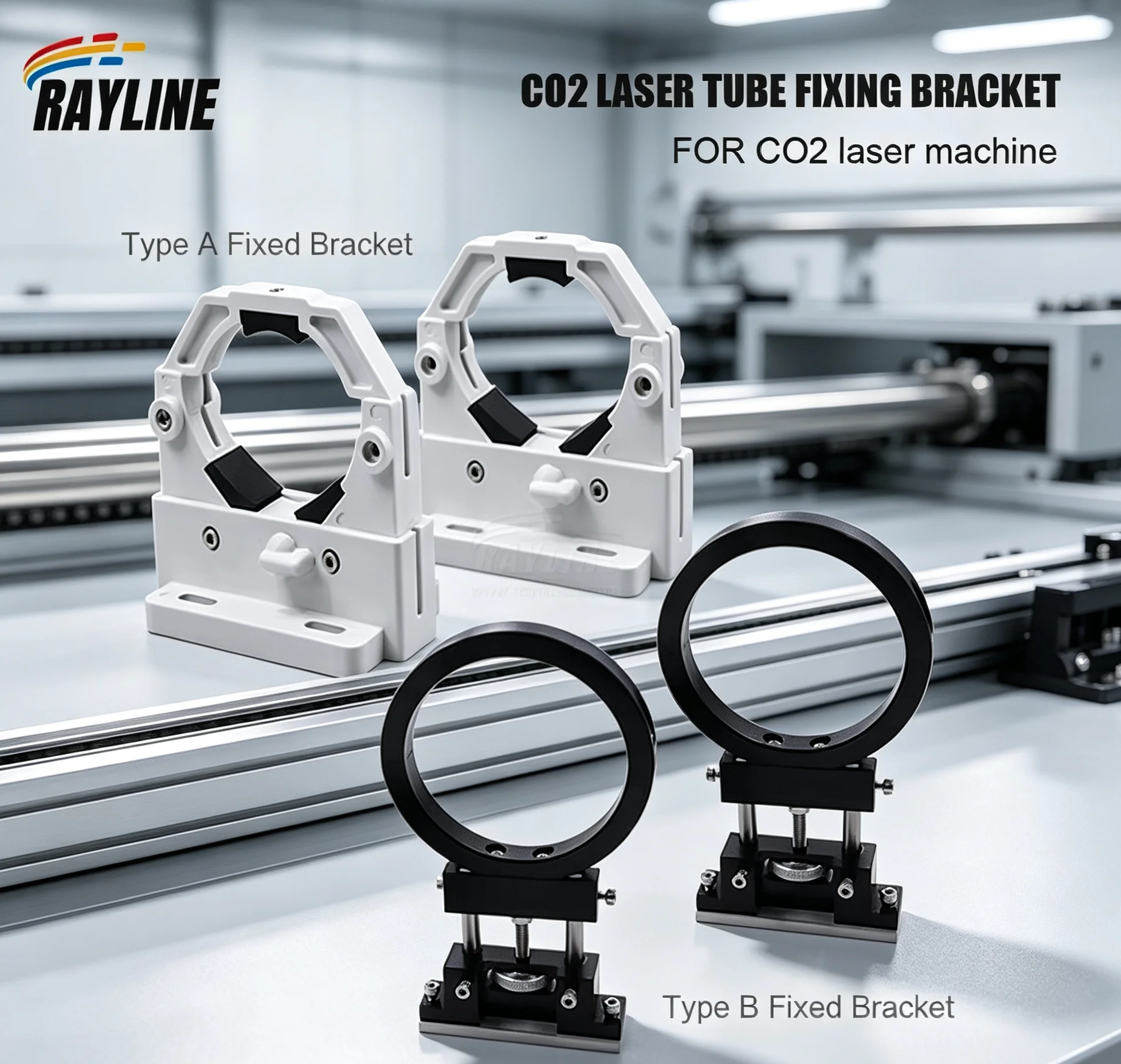 rayline-co2レーザーチューブホルダー、フレキシブルプラスチック製、50～80mm、50～180wレーザー彫刻・切断機用、タイプa-タイプb。