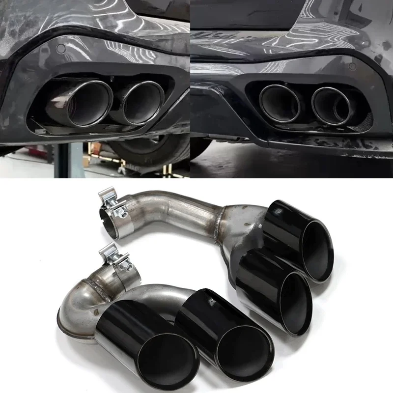 Voor 2019-2024 BMW G05 X5 G06 X6 Uitlaat Upgrade Quad Outlet Rvs Uitlaat Nozzle Uitlaatsysteem - afbeelding 2