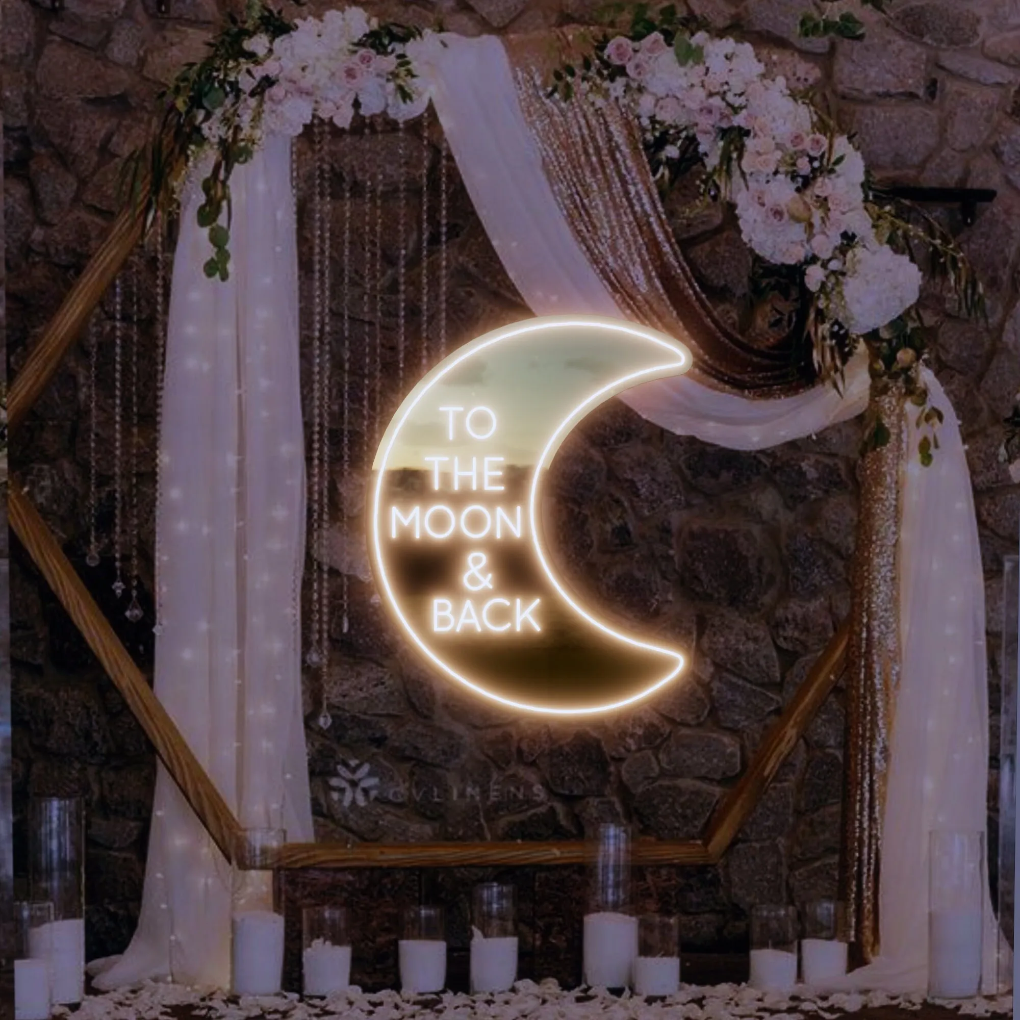 TO THE Moon And Back Neon Sign, Wedding Neon Sign Lights Decor, Neon Sign Wedding, Neon Wedding Light Sign Moon Neon Light