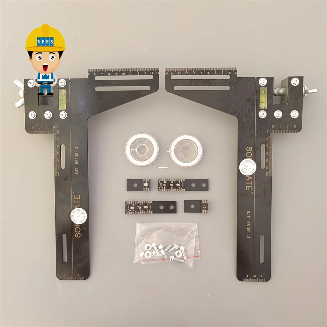 SEES SJT-56100-3 Elevator Guide Rail Calibration Ruler Single Line Lift Maintenance Tools