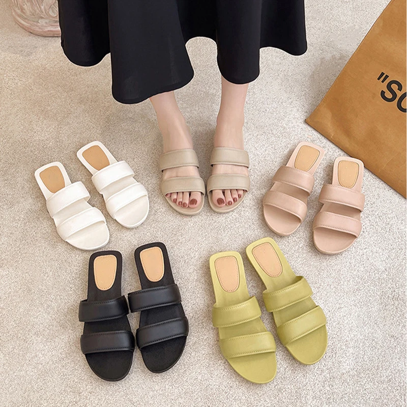 

Slippers Women Flat Summer Shoes Seaside Beach Sandals Pantuflas Claquette Pantufa Feminina Klapki Damskie Hausschuhe Ciabatte