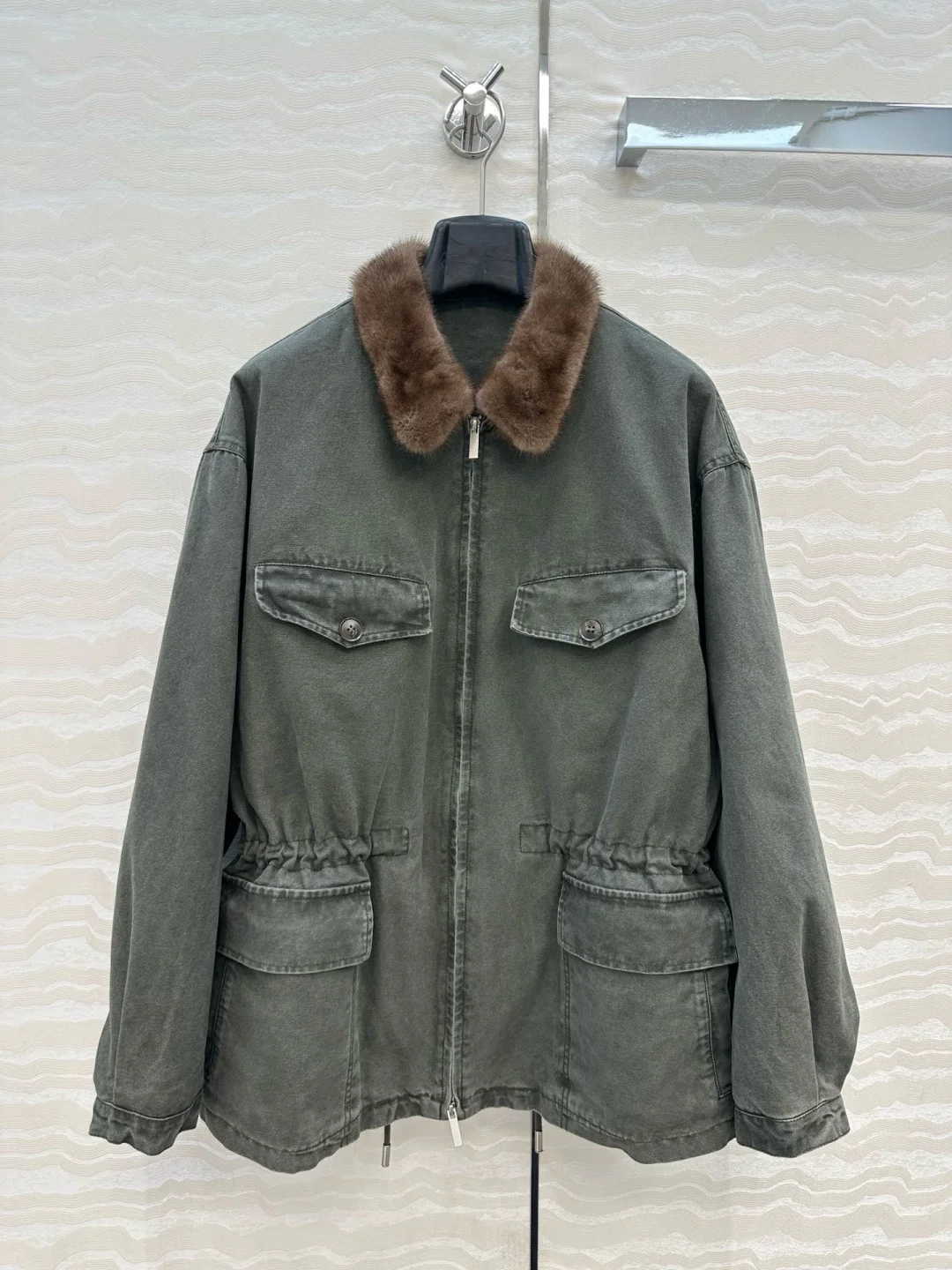 2025 Women's Fur Jacket, Natural Mink Fur Jacket, Real Mink Fur Coat