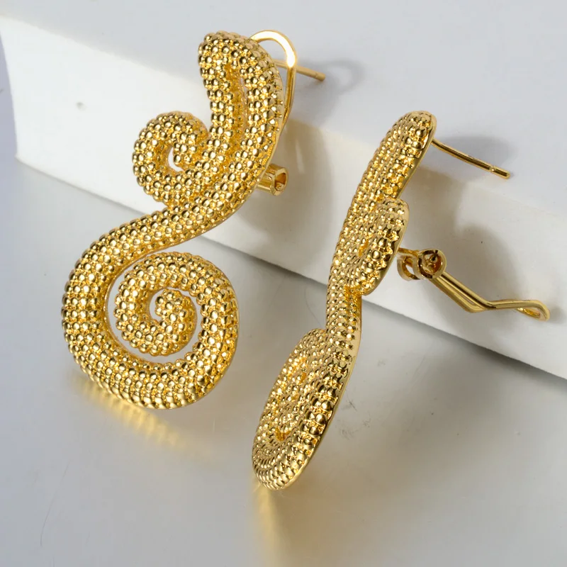 Sunny Jewelry 2022 Gold Color Necklace Set With Snake Earrings For Young Girls Party Women Wedding Anniversary Gift for New 2023