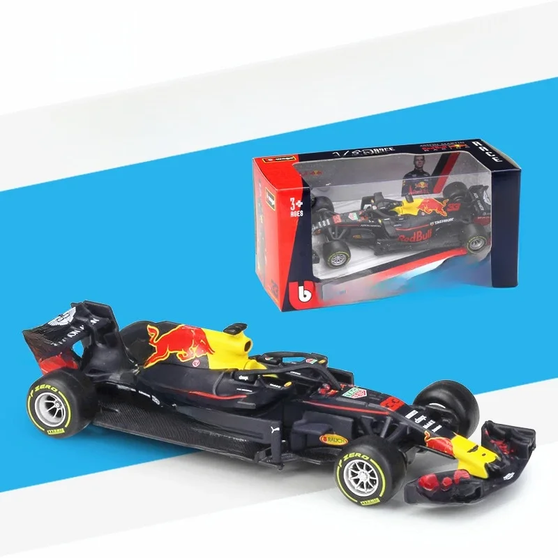 Nieuwe Bburago 1:43 Ferrari Red Bull Racing Tag Heuer Rb14 2018 #3 #33 Legering Auto Model Diecast Model Collectie Kinderen Speelgoed Cadeau - afbeelding 2
