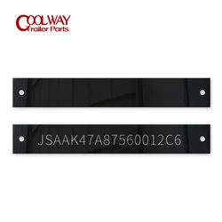 Mirror Finish Stainless Steel Fully Engraved Frame NO.  Plate Serial Number Motorcycle