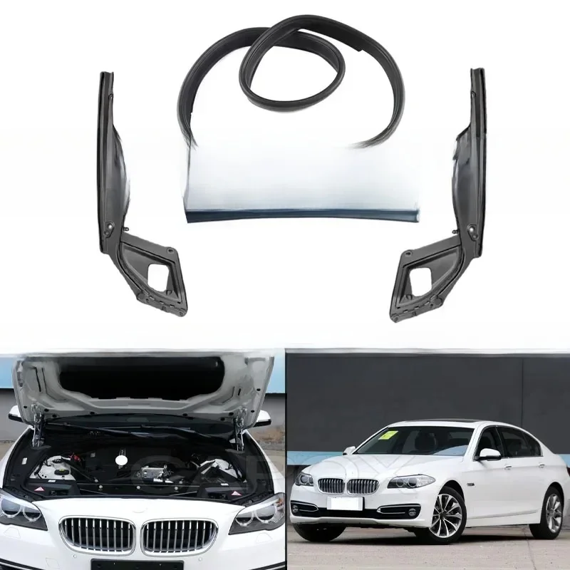 CAPQX Motorruimte Spatbord Onder Kap Rubberen Afdichting Strip Voor BMW 5 Serie F10 F18 2011-2017 Motorruimte cover Rubberen Strip - afbeelding 2