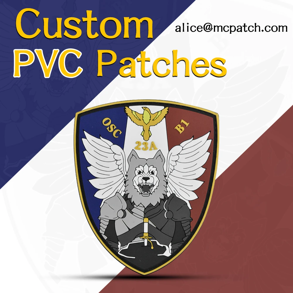 Custom PVC Patches Personalized Logo 3D Soft Rubber Badges With Hook&Loop Backing For Clothing Wholesale 50 Pcs Silicone Emblems