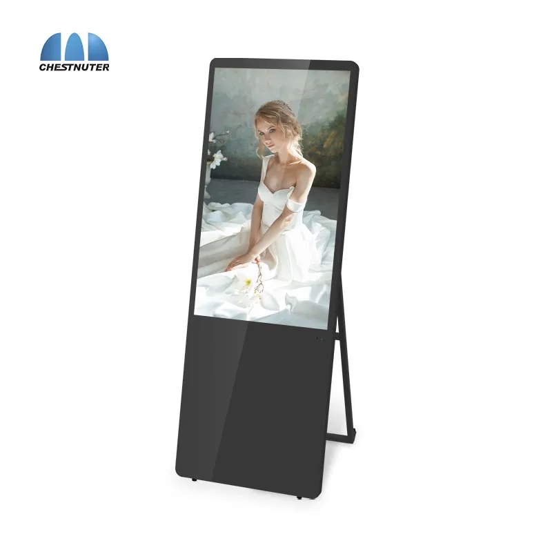 43 Inch Draagbare Digitale Poster Lcd Android Smart Indoor Reclame Speler Scherm Scherm Bord Digitale Bewegwijzering En Displays