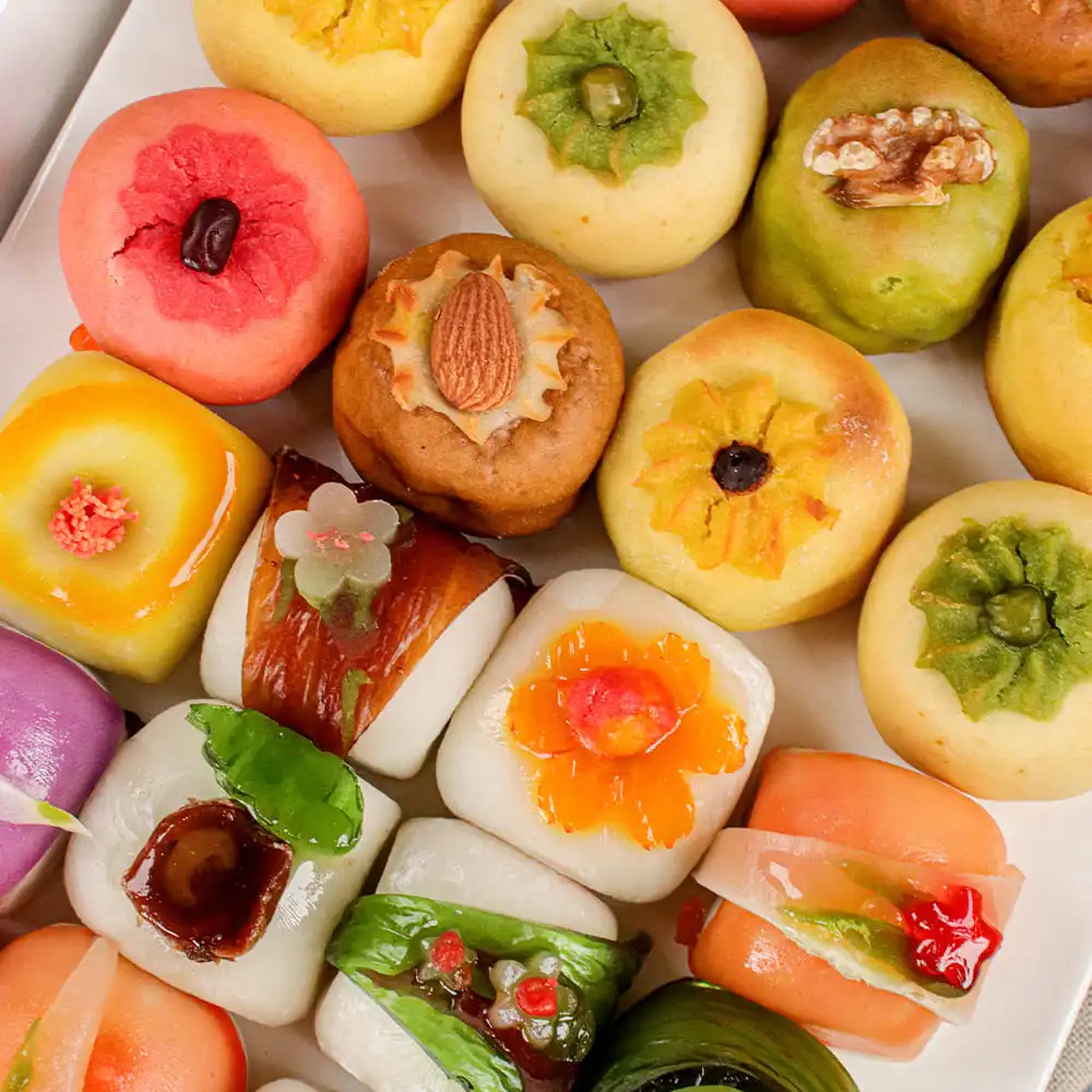 [명절선물세트] 제과 명장이 만든 전통 명인 화과자&만쥬 30구 / 15구 (+황금보자기증정)