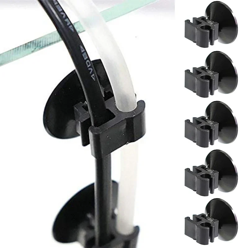 5Pcs Akwarium Przyssawka Klips Zbiornik na ryby Rurka tlenowa Wąż Pompa Przewód zasilający Klamra Wykończenie drutu Przyssawki Akwarium Akcesoria — zdjęcie 2