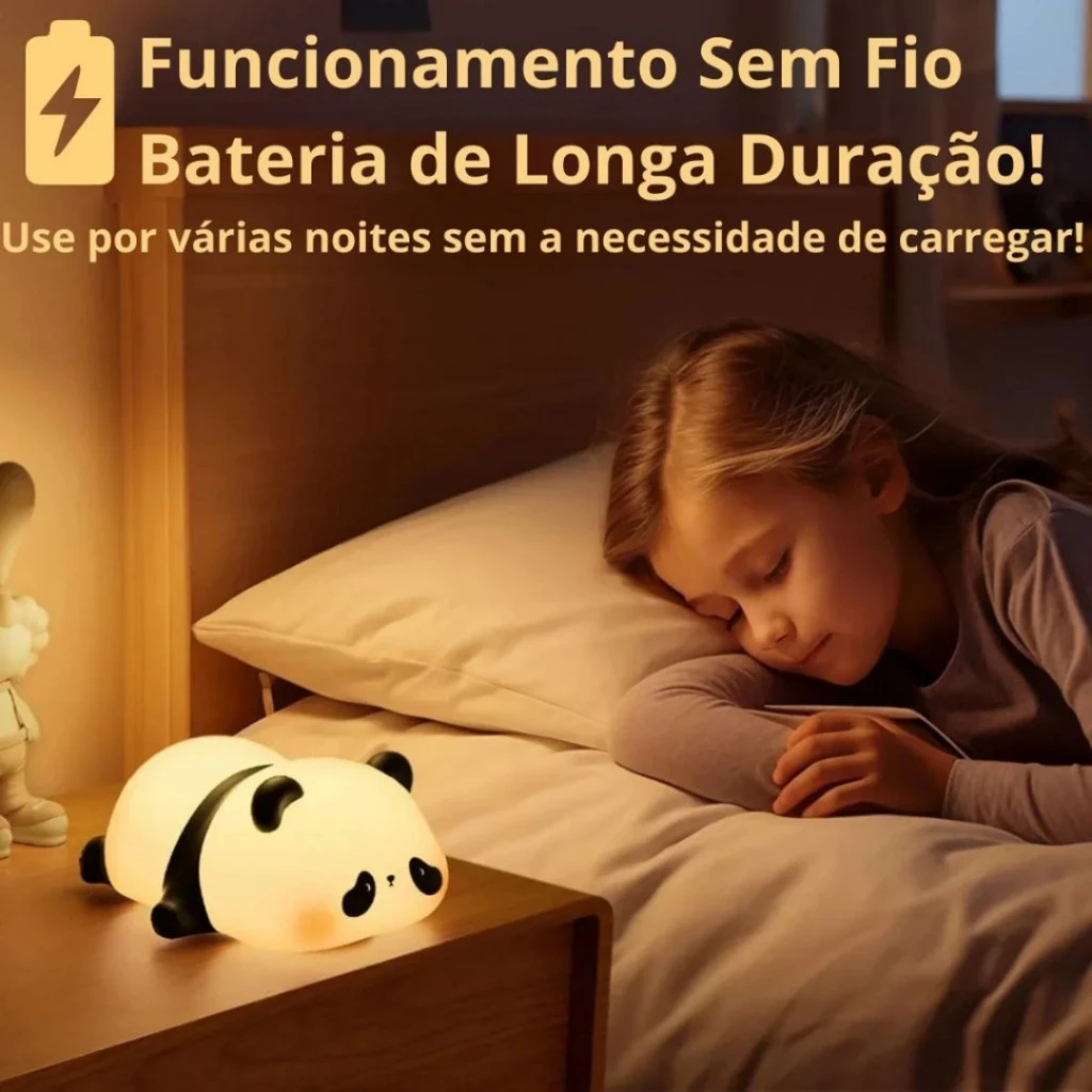 USB recarregável LED Night Lights para crianças, ovelhas fofas, Panda, coelho, lâmpada de silicone, decoração de cabeceira