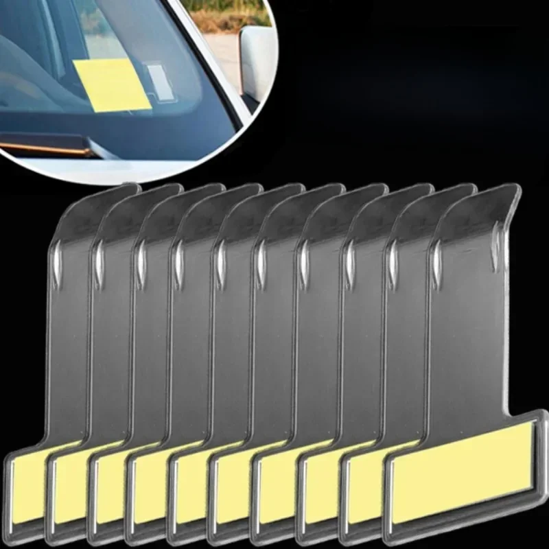 Clip de billet de stationnement de voiture, porte-carte de pare-brise, organisateur de fixation, autocollants de pare-brise de style de voiture, pour le bureau et la maison