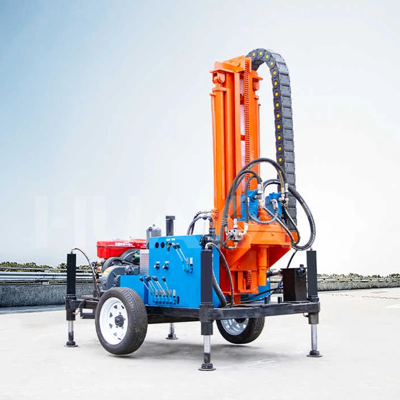 100m 200m 300 Meters Depth Rock Drilling Machine Air DTH Portable Water Well drilling rigs Bore Hole Well drilling rig