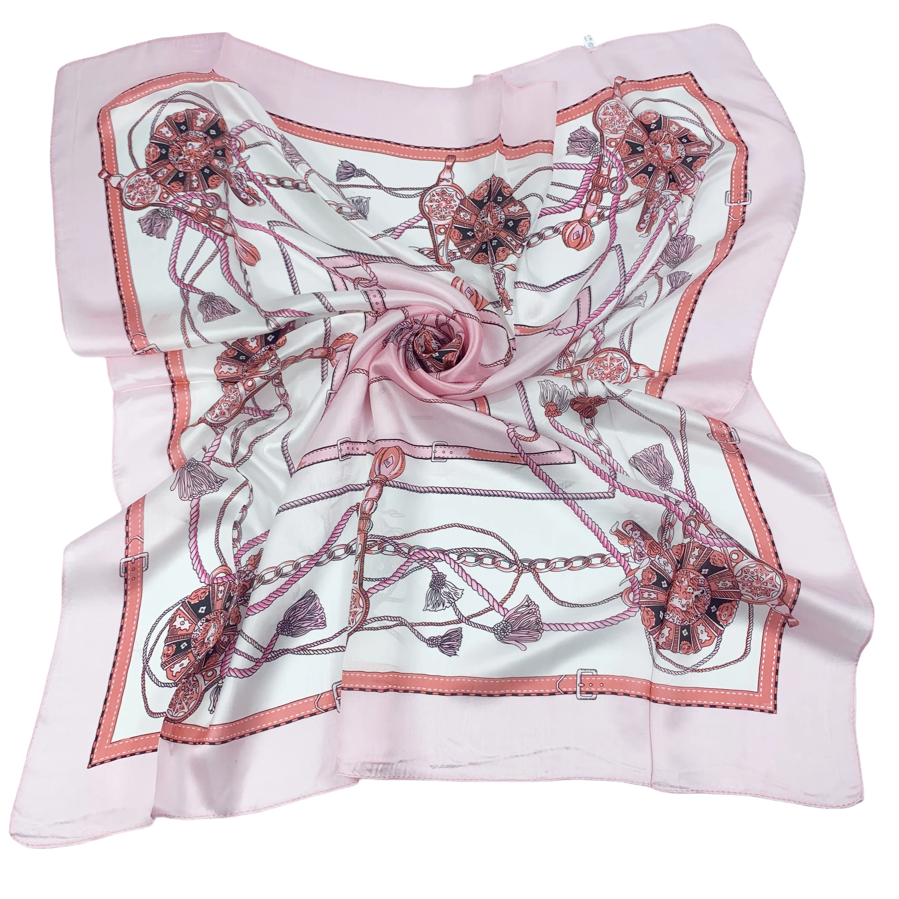 wholesale 100% pure silk scarves scarf mulberry silk design scarf Luxury Brand chain foulard design scarf