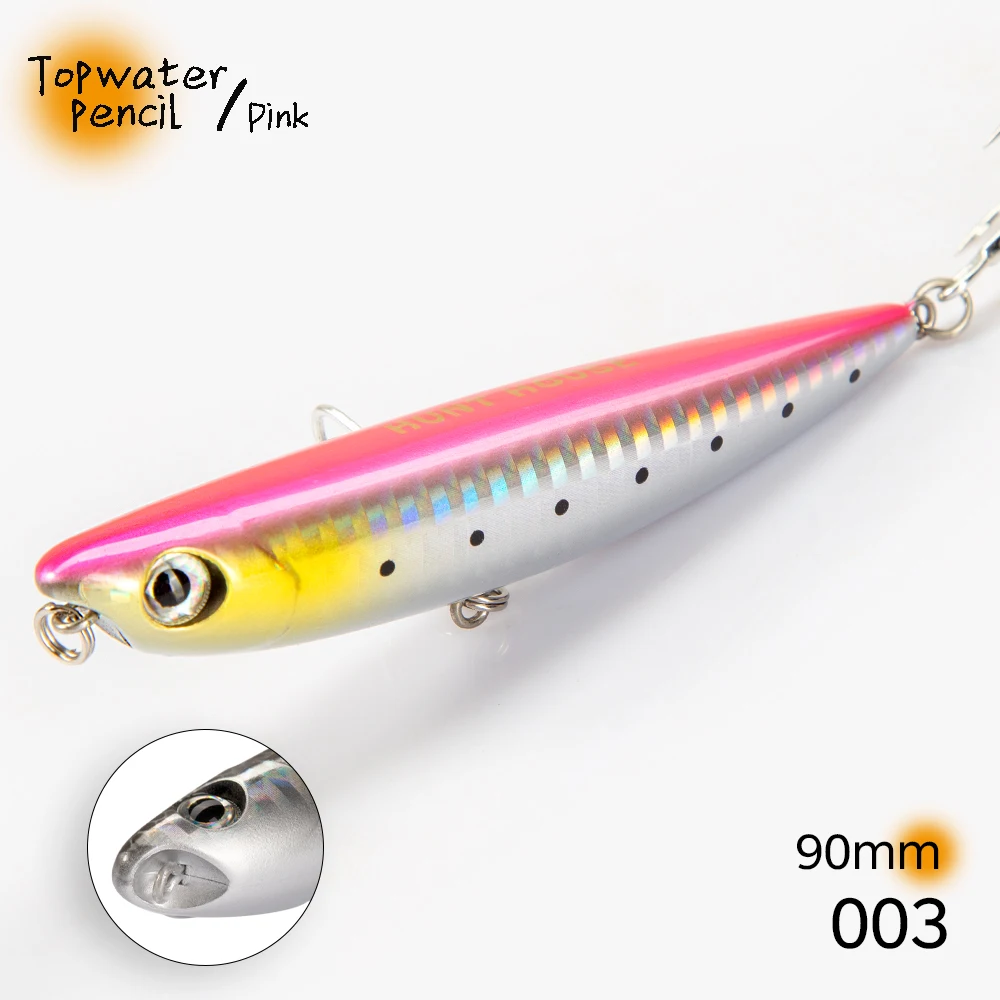Hunthouse Topwater Pencil Angelköder 90mm/11,5g 120mm/26g Oberflächenköder WTD Top Walkers Pesca für Bass und Forelle