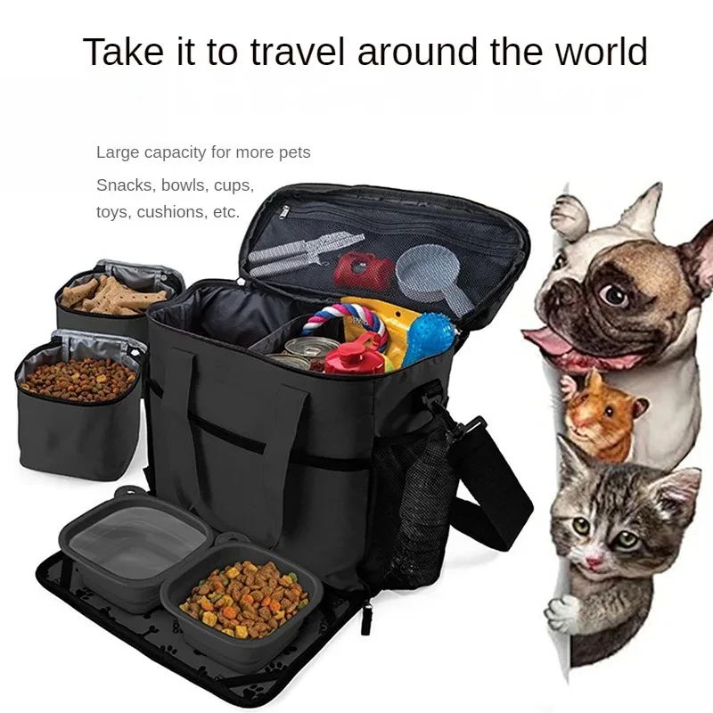 Travel Carrying Bag Large Pet Training Procket Dog Food Snack Bag Cat Treat Professional Training Feeder Pocket Bag Supplies