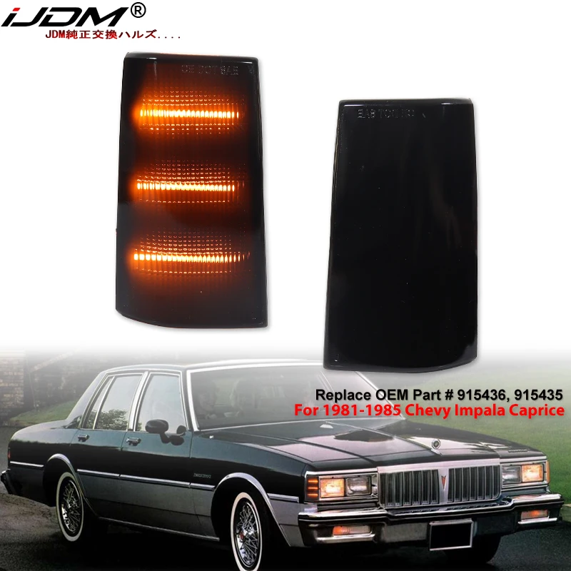 iJDM Front Vertical Side Marker Light For Pontiac Bonneville Safari Parisienne 83-89,For Chevy Impala Caprice,Turn Signal Light