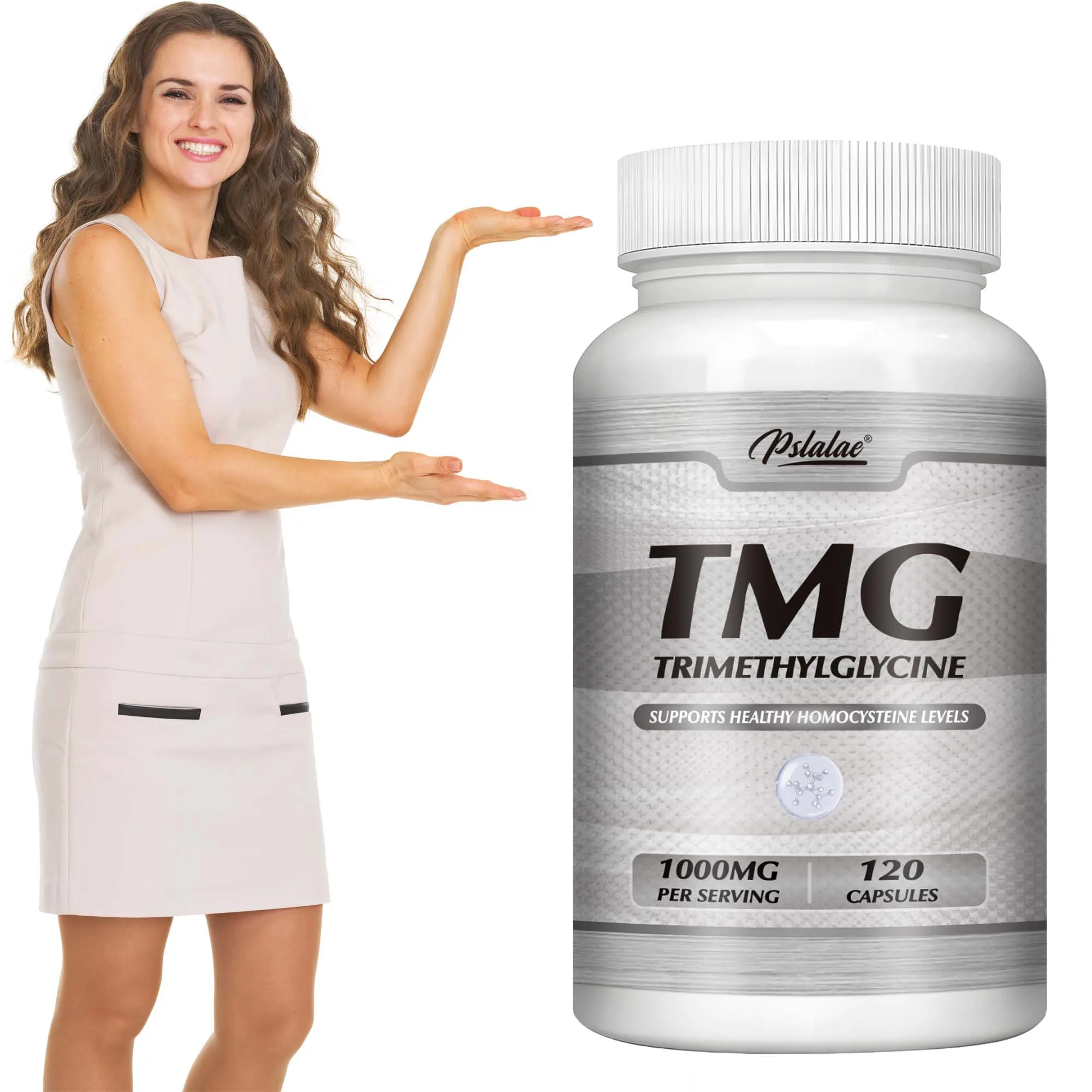 TMG trimetilglicina-promueve la salud Cardiovascular, ayuda a la oxidación muscular, retrasa el envejecimiento-120 cápsulas