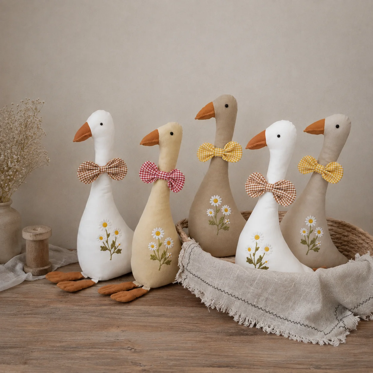 ganso-de-pelucia-bordado-com-laco-xadrez-animal-de-pelucia-vintage-estilo-fazenda-decoracao-macia-para-quarto-de-bebe-e-acessorio-para-fotos-presente-fofo