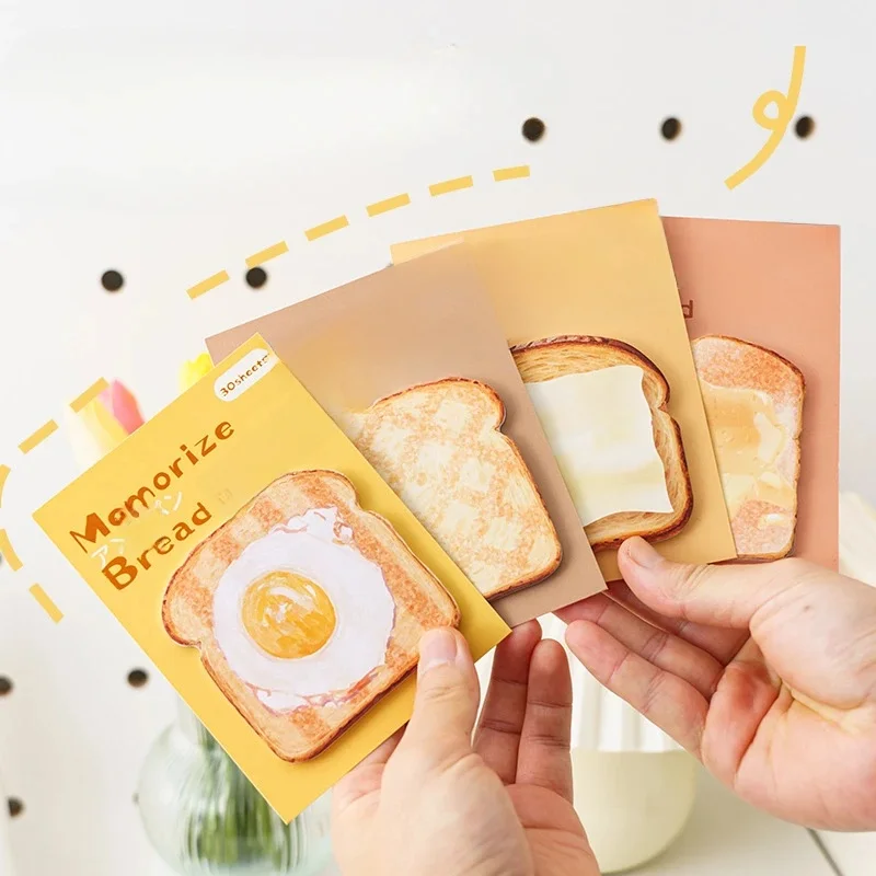 Série de pain mémoire Notes pratiques Notes créatives et belles mémo N Times Ins Style papier à notes haut de gamme fournitures de papeterie
