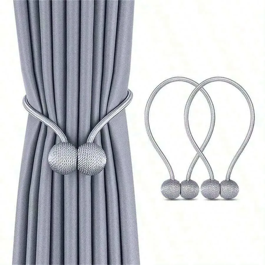 1pc/2pcs4pcs/6pcs Magnetic Curtain Tiebacks, Earphone Shaped Curtain Clips, No Drill Curtain Holdbacks Gifts Birthday Graduation
