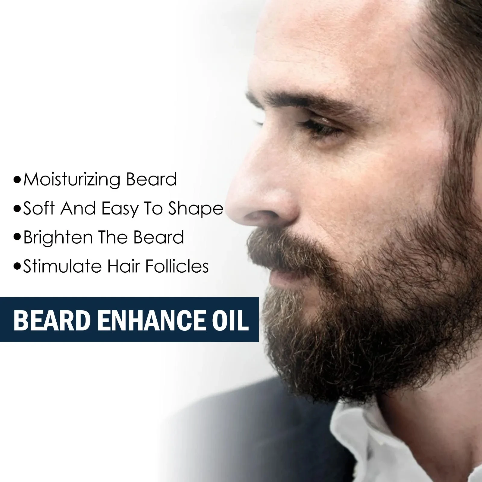 Beard Growth Oil Fast Grow Beard Anti Hair Loss Enhancer Thicker Strengthen Follicles Nourishing Moustache Beard Growth Fluid