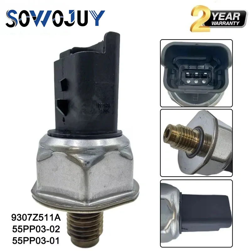 Fuel Rail Pressure Sensor 9665796080 85PP34-03 for Ford Focus Fiesta Peugeot 207 307 Citroen C3 C4 Volvo S40 1.4 1.6 HDi TDCi